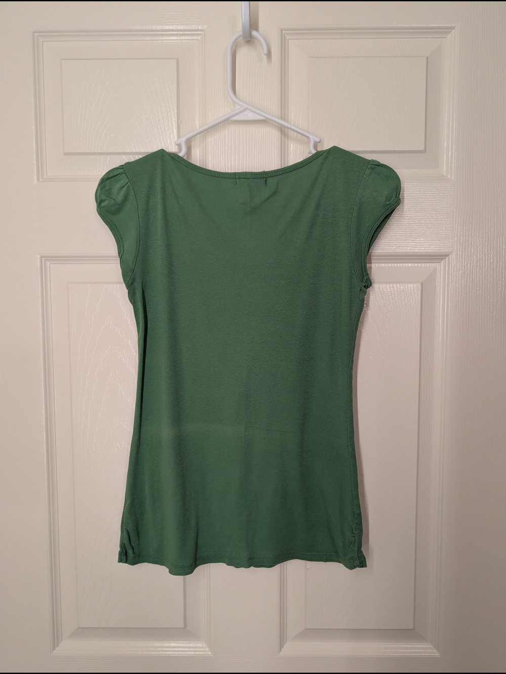 Wet Seal Green Scoop Neck Puff-Sleeve Tee - Picture 4 of 6